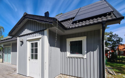 Utvändig målning hus på Torö